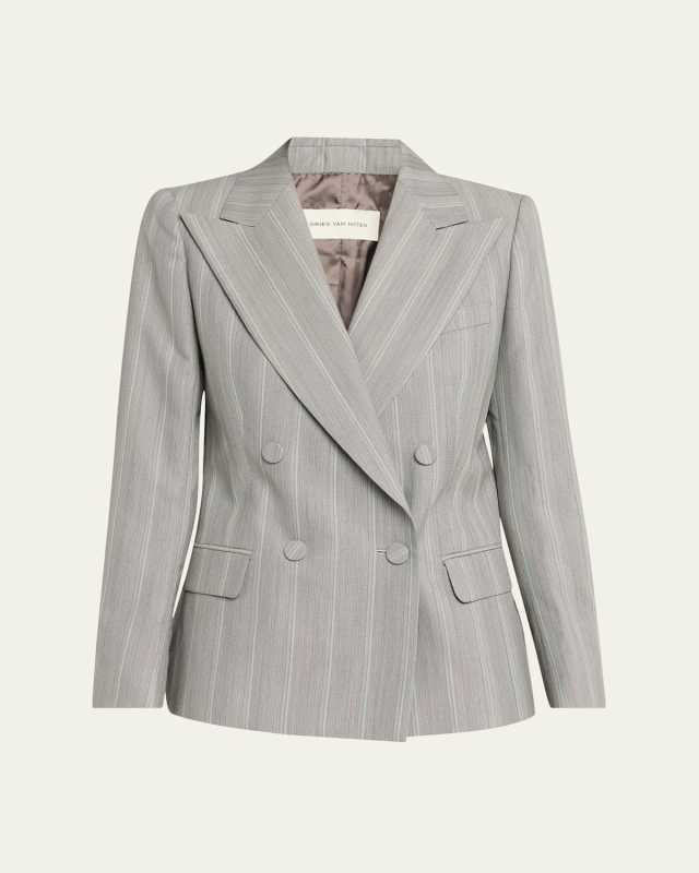 Beaura Pinstripe Double-Breasted Blazer